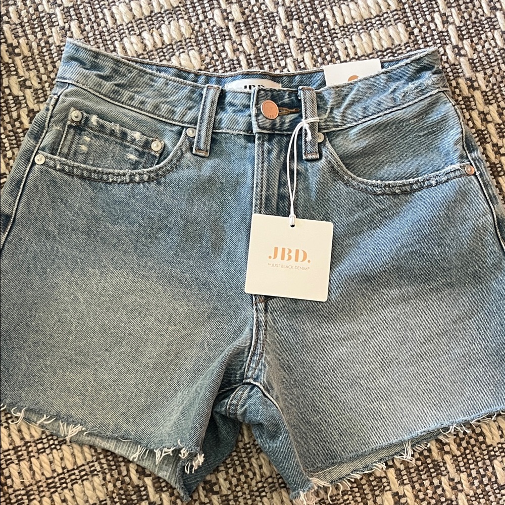 Just Black Light Blue Jean Shorts